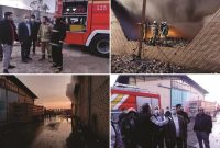 مهار آتش سوزی انبار کالا در کهریزک